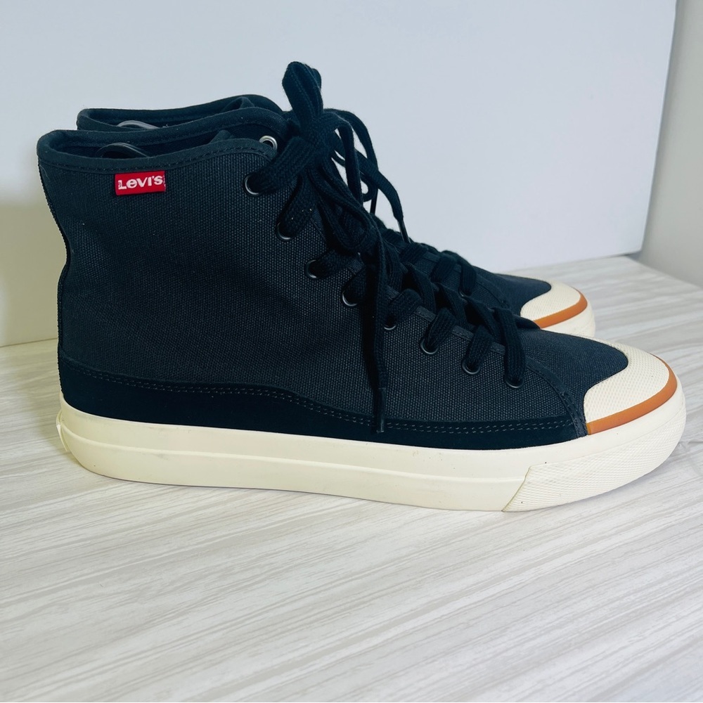 Levi's Mens Square Canvas and Suede High-Top Casual Sneaker Shoe Size 9